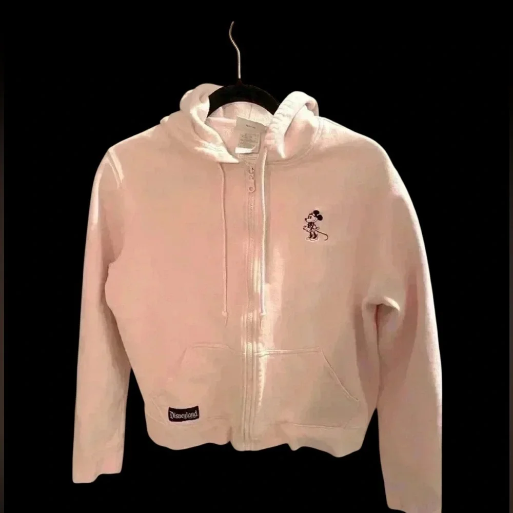 Disneyland Disney Pink Official Zip Up Hoodie with Minnie Mouse - XL ⭐️